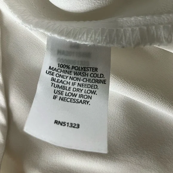 HALOGEN White Subtle Metallic High Neck Tank Blouse Size XL - Picture 10 of 10